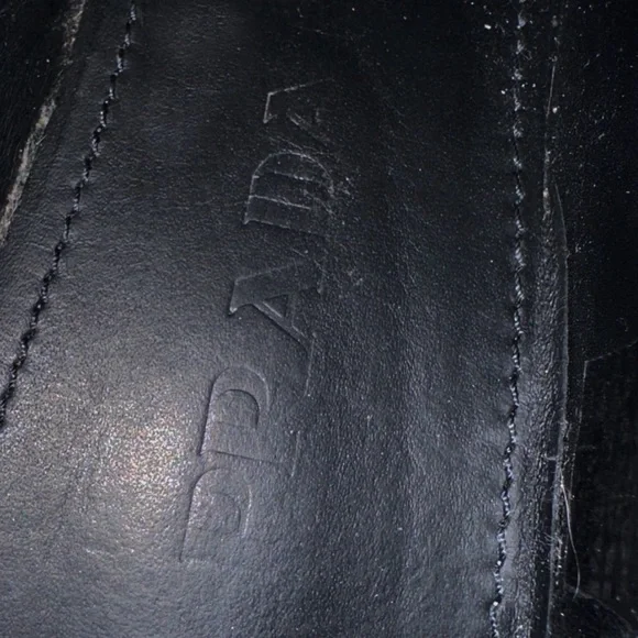 Prada Black Leather Brushed Chocolate Loafers - Picture 6 of 6